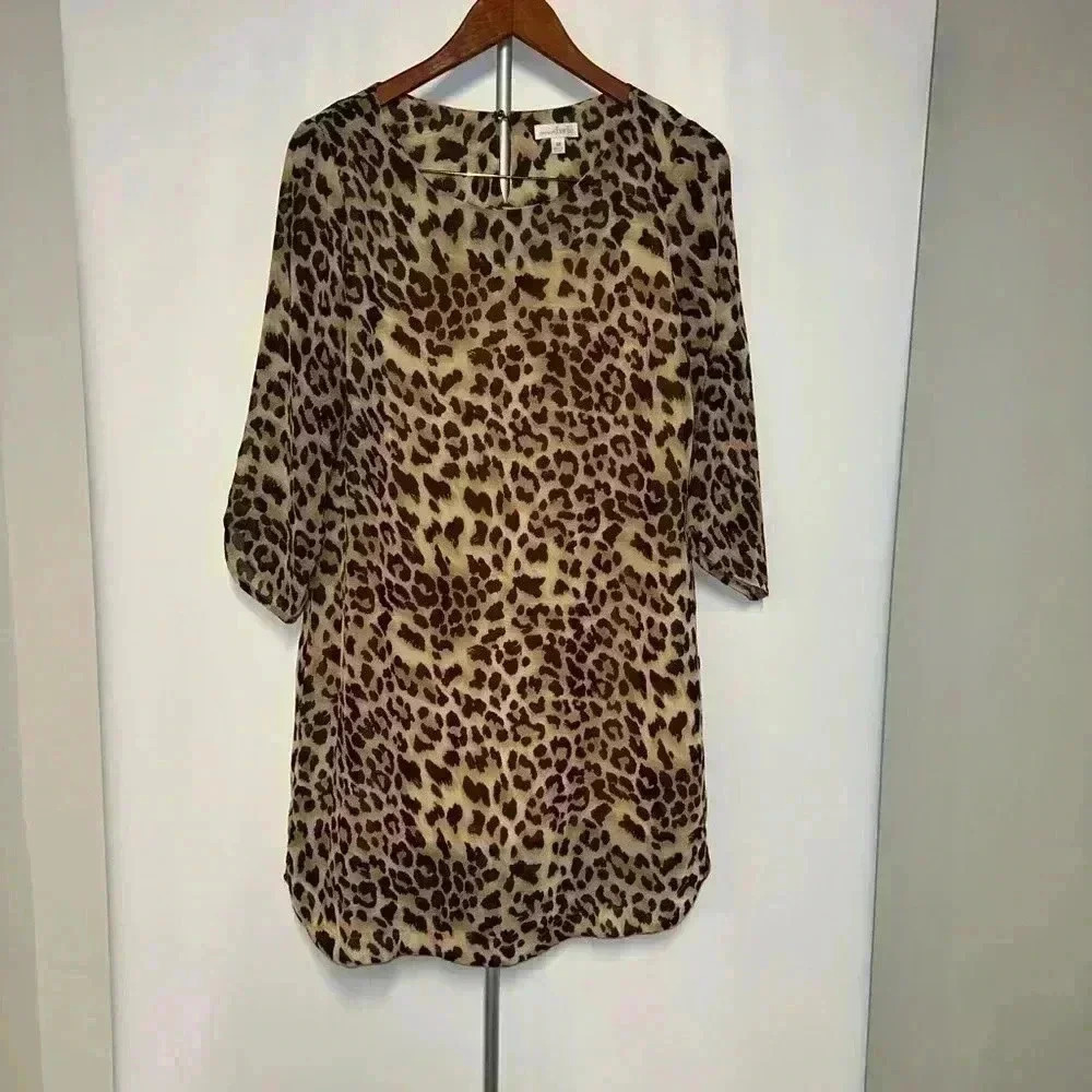Women's Charming Charlie Dress, M, Brown leopard